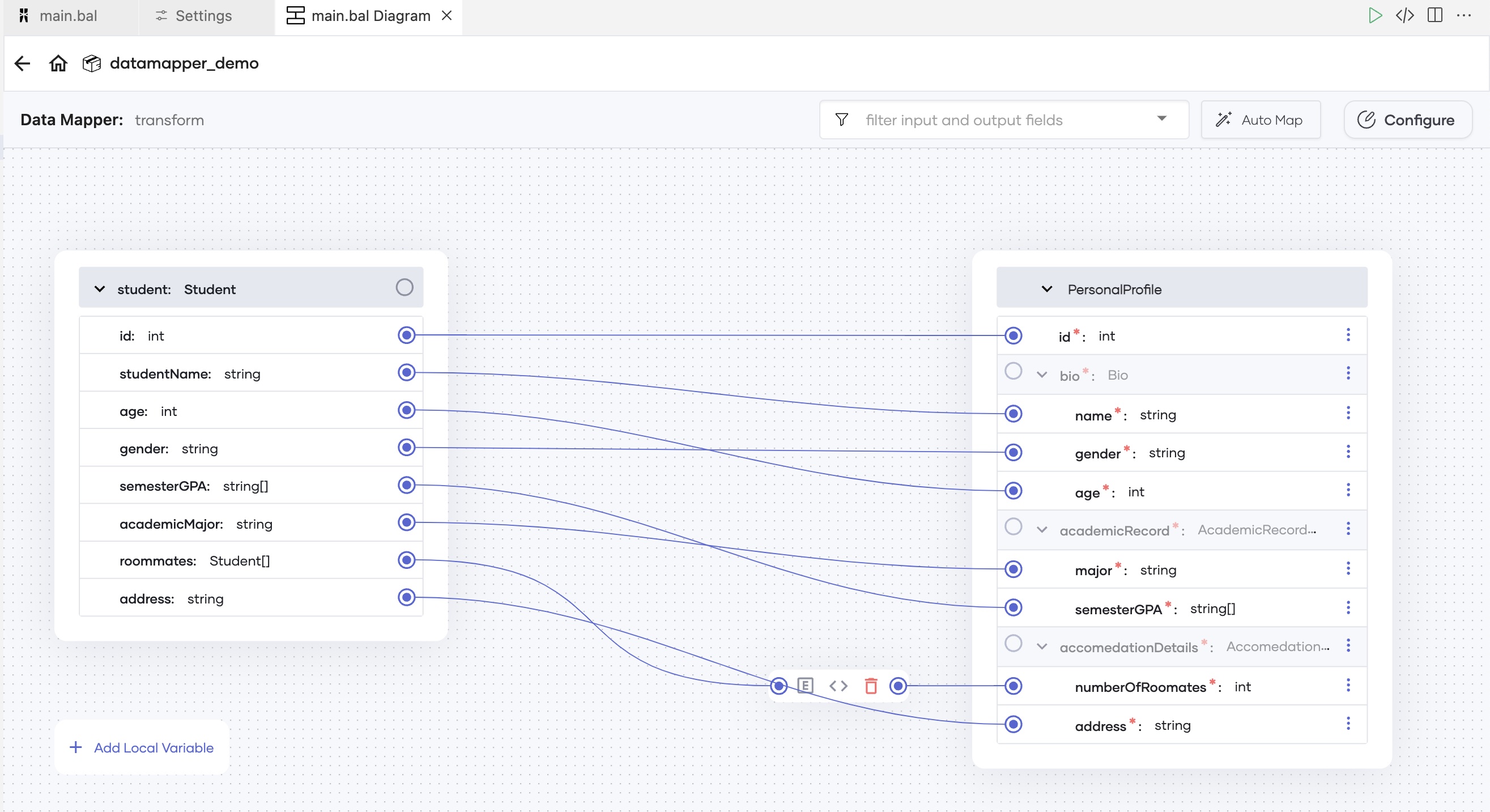 AI data mapping